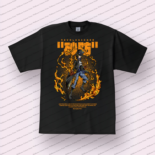 One Piece Distressed Design Graphic Tee