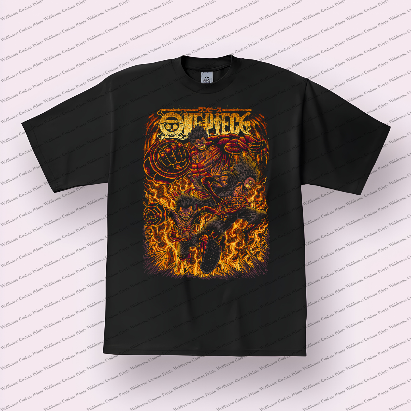 One Piece Distressed Design Graphic Tee