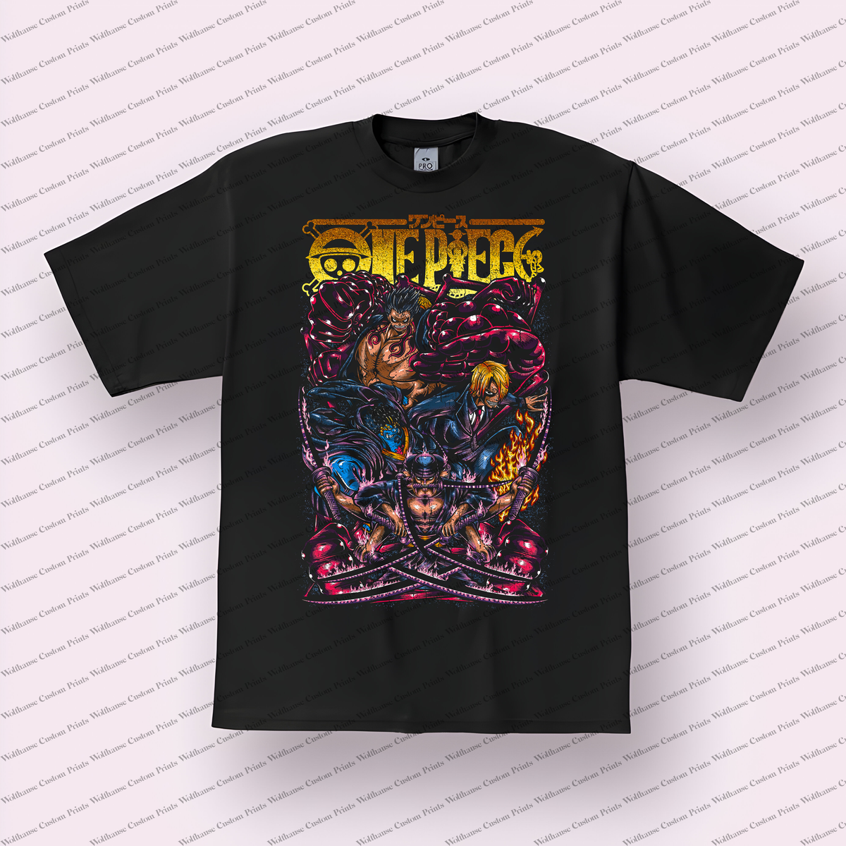 Luffy Gear Fourth Tankman Battle Distressed Anime Graphic T-Shirt
