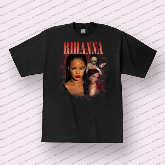 Rihanna Distressed Graphic Tee