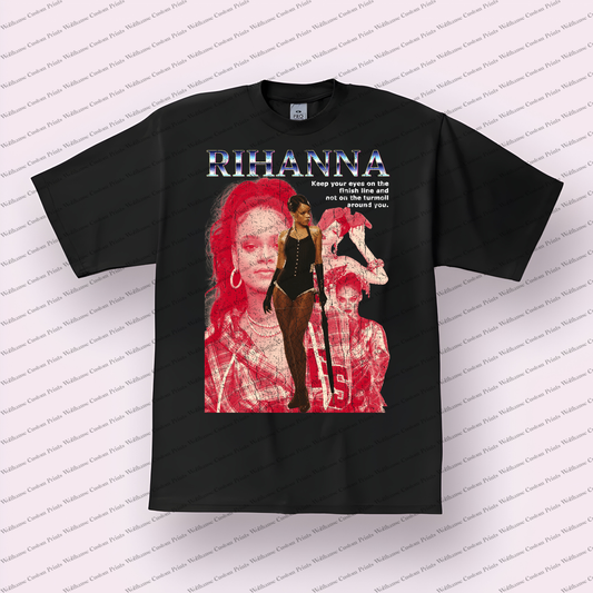 Rihanna Distressed Graphic Tee