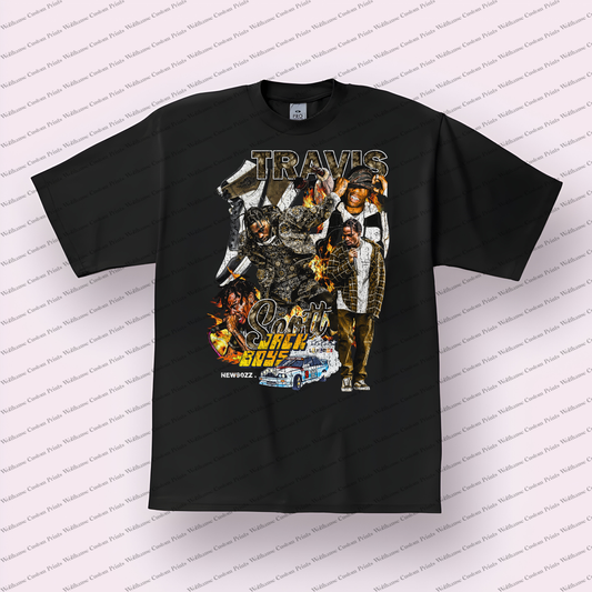 Travis Scott Distressed Graphic Tee