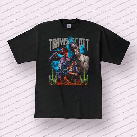 Travis Scott Distressed Graphic Tee