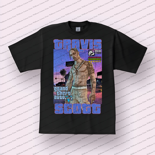 Travis Scott Distressed Graphic Tee