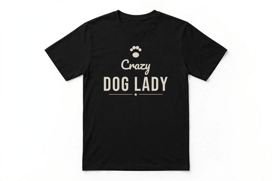 Crazy Dog Lady Distressed Funny Graphic T-Shirt